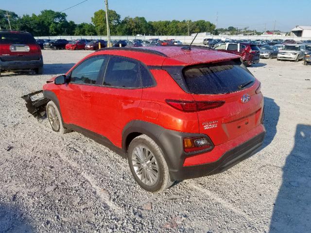 KM8K22AA2KU288746 - 2019 HYUNDAI KONA SEL ORANGE photo 3