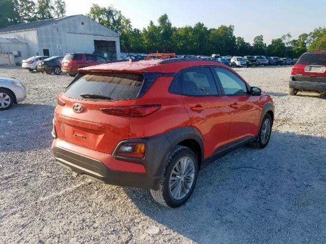 KM8K22AA2KU288746 - 2019 HYUNDAI KONA SEL ORANGE photo 4