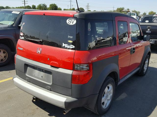 5J6YH28615L030737 - 2005 HONDA ELEMENT EX RED photo 4