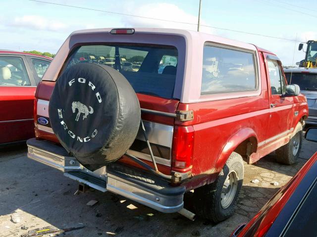 1FMEU15H4TLB67667 - 1996 FORD BRONCO U10 MAROON photo 4