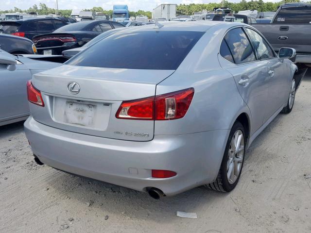 JTHCF5C2XB5048017 - 2011 LEXUS IS 250 SILVER photo 4