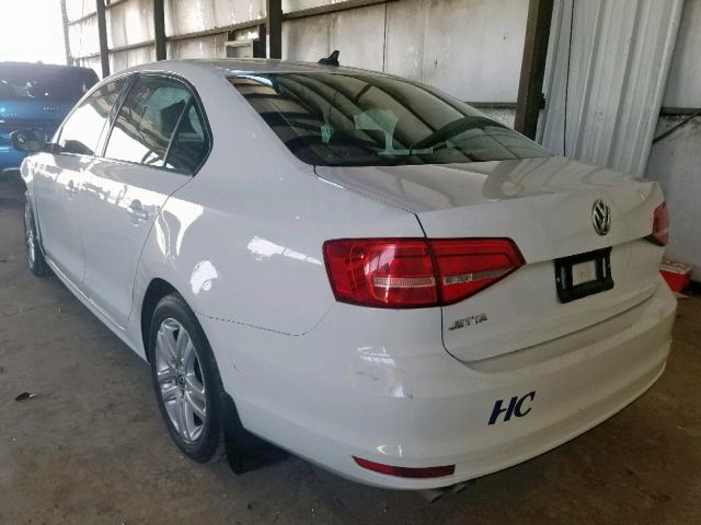3VW2K7AJ8FM354502 - 2015 VOLKSWAGEN JETTA BASE WHITE photo 3