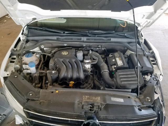 3VW2K7AJ8FM354502 - 2015 VOLKSWAGEN JETTA BASE WHITE photo 7