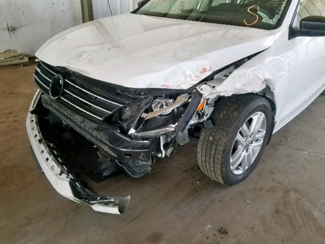 3VW2K7AJ8FM354502 - 2015 VOLKSWAGEN JETTA BASE WHITE photo 9