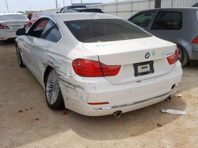 WBA3R1C58EK190588 - 2014 BMW 435 I WHITE photo 3