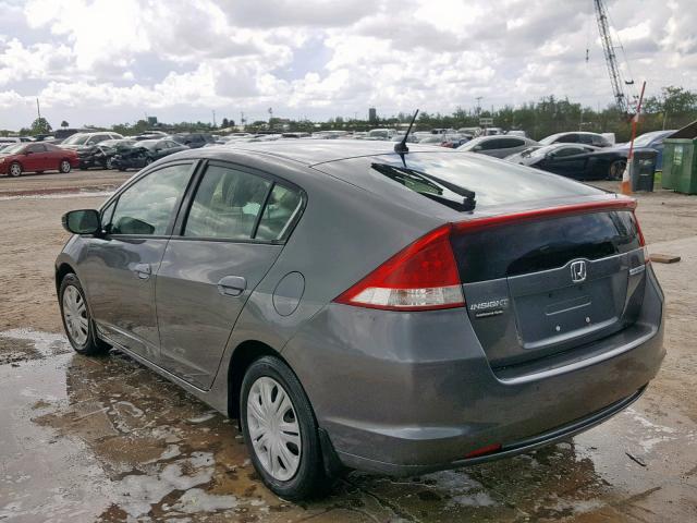 JHMZE2H59AS001138 - 2010 HONDA INSIGHT LX GRAY photo 3