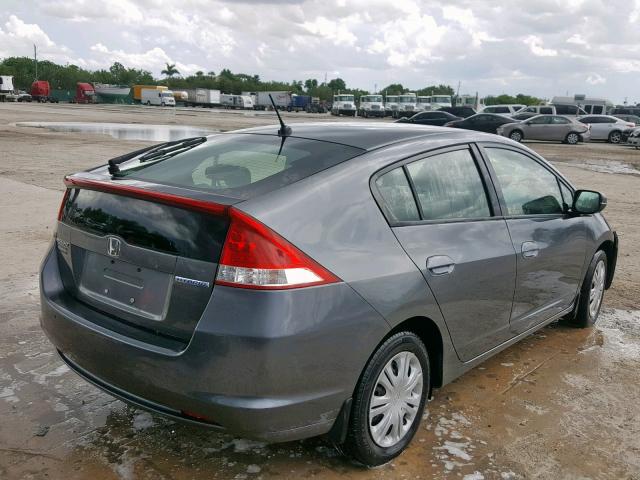 JHMZE2H59AS001138 - 2010 HONDA INSIGHT LX GRAY photo 4