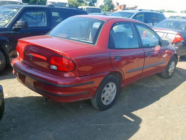 2C1MR522916714802 - 2001 CHEVROLET METRO LSI RED photo 4