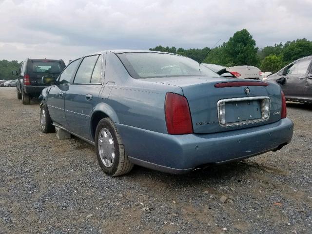 1G6KD54YXYU254428 - 2000 CADILLAC DEVILLE BLUE photo 3