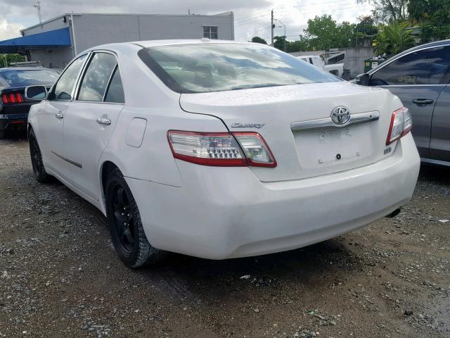 4T1BB3EK3BU142185 - 2011 TOYOTA CAMRY HYBR WHITE photo 3