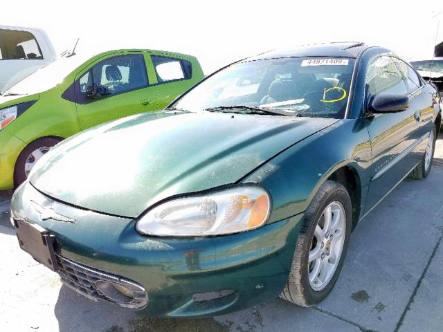 4C3AG42H01E072091 - 2001 CHRYSLER SEBRING LX GREEN photo 2