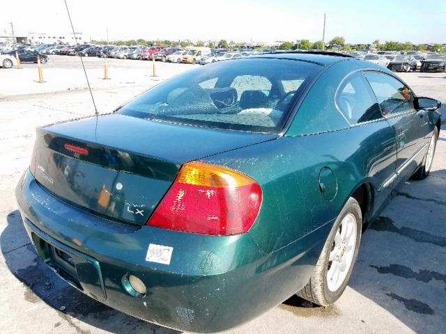 4C3AG42H01E072091 - 2001 CHRYSLER SEBRING LX GREEN photo 4