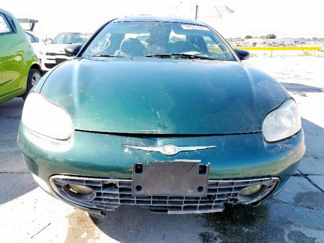 4C3AG42H01E072091 - 2001 CHRYSLER SEBRING LX GREEN photo 9