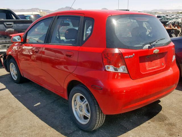KL1TD66627B796076 - 2007 CHEVROLET AVEO BASE 红色 照片 3