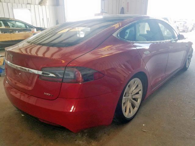5YJSA1E21HF206950 - 2017 TESLA MODEL S Qırmızı foto 4