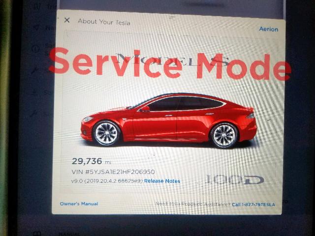 5YJSA1E21HF206950 - 2017 TESLA MODEL S Qırmızı foto 8