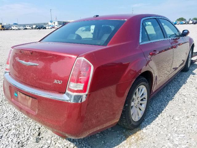 2C3CCAAGXEH321265 - 2014 CHRYSLER 300 RED photo 4