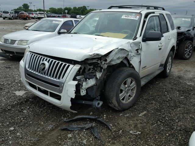 4M2CU81118KJ54296 - 2008 MERCURY MARINER WHITE photo 2