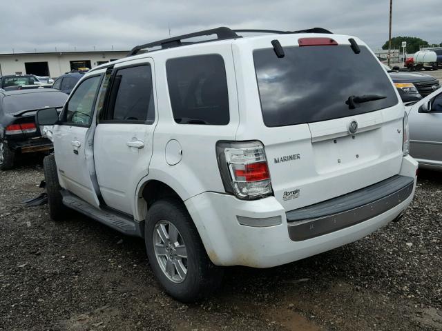 4M2CU81118KJ54296 - 2008 MERCURY MARINER WHITE photo 3