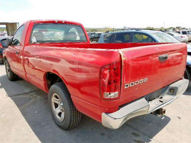 1D7HA16D84J128332 - 2004 DODGE RAM 1500 S RED photo 3