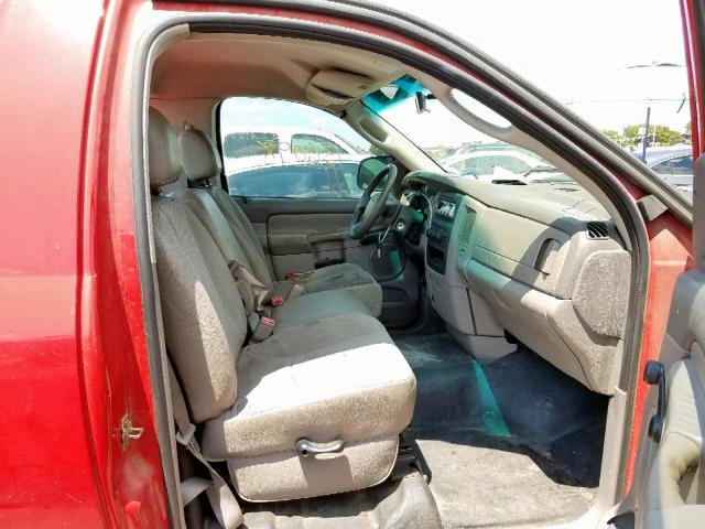 1D7HA16D84J128332 - 2004 DODGE RAM 1500 S RED photo 5