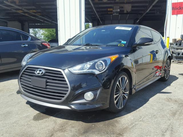 KMHTC6AEXGU256355 - 2016 HYUNDAI VELOSTER T BLACK photo 2