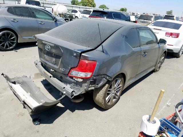 JTKJF5C71C3043850 - 2012 TOYOTA SCION TC ნაცრისფერი ფოტო 4