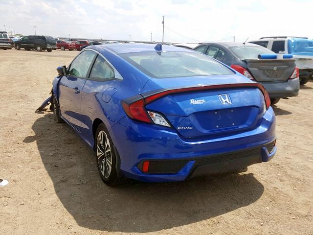 2HGFC3B34JH350451 - 2018 HONDA CIVIC EX BLUE photo 3