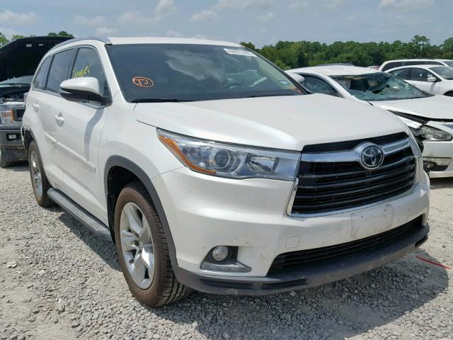 5TDYKRFH9FS067488 - 2015 TOYOTA HIGHLANDER WHITE photo 1