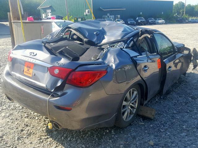 JN1BV7AR7EM684600 - 2014 INFINITI Q50 BASE SILVER photo 4