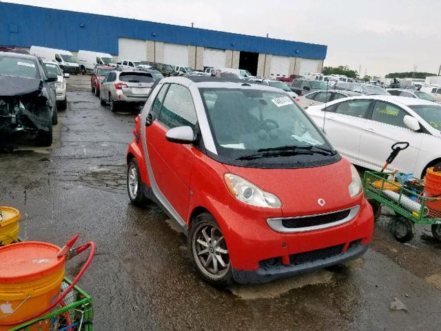 WMEEK31XX8K186239 - 2008 SMART FORTWO PAS RED photo 1