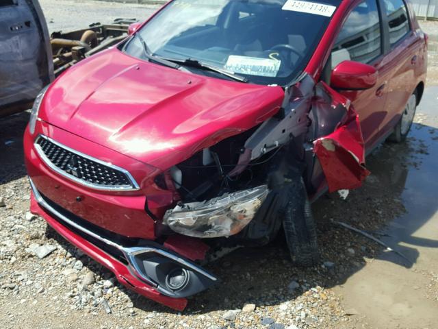 ML32A3HJ0HH006661 - 2017 MITSUBISHI MIRAGE ES RED photo 9