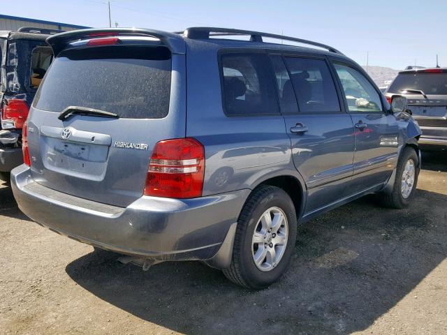 JTEGF21A930083010 - 2003 TOYOTA HIGHLANDER BLUE photo 4