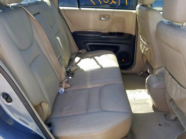 JTEGF21A930083010 - 2003 TOYOTA HIGHLANDER BLUE photo 6