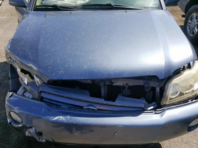 JTEGF21A930083010 - 2003 TOYOTA HIGHLANDER BLUE photo 7