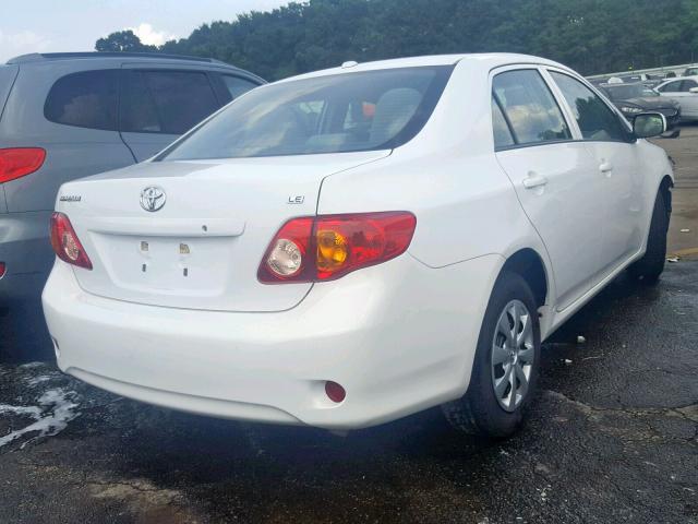 1NXBU4EE1AZ187859 - 2010 TOYOTA COROLLA BA WHITE photo 4