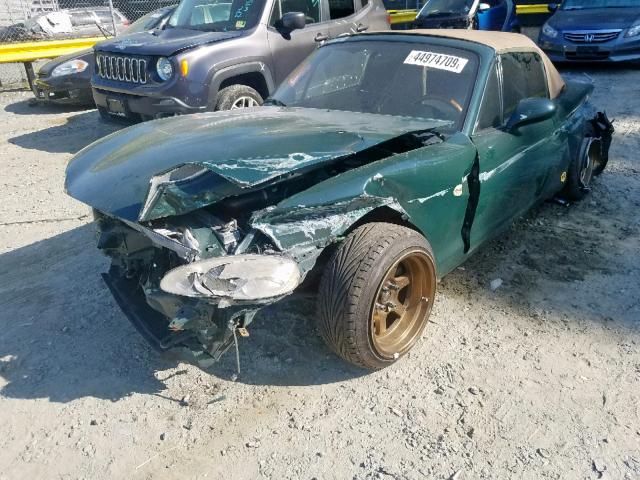 JM1NB353810213039 - 2001 MAZDA MX-5 MIATA GREEN photo 2