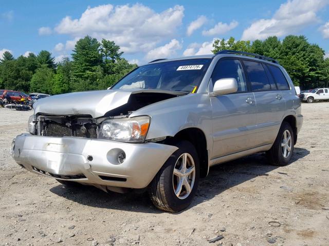 JTEGD21A250113182 - 2005 TOYOTA HIGHLANDER SILVER photo 2