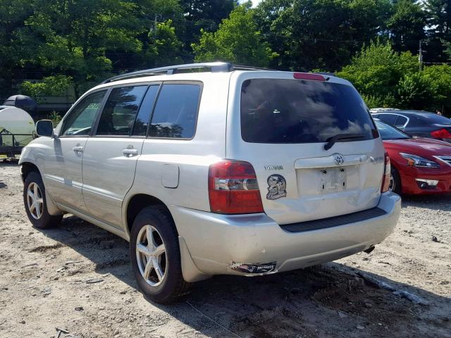 JTEGD21A250113182 - 2005 TOYOTA HIGHLANDER SILVER photo 3