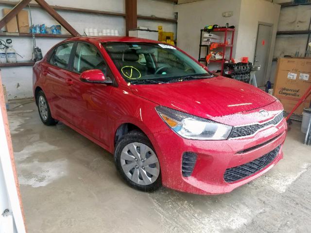 3KPA24AB2KE167444 - 2019 KIA RIO S RED photo 1