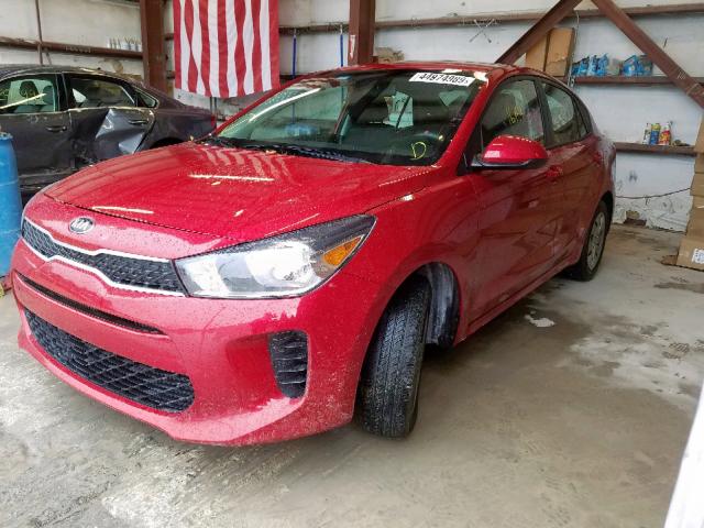 3KPA24AB2KE167444 - 2019 KIA RIO S RED photo 2