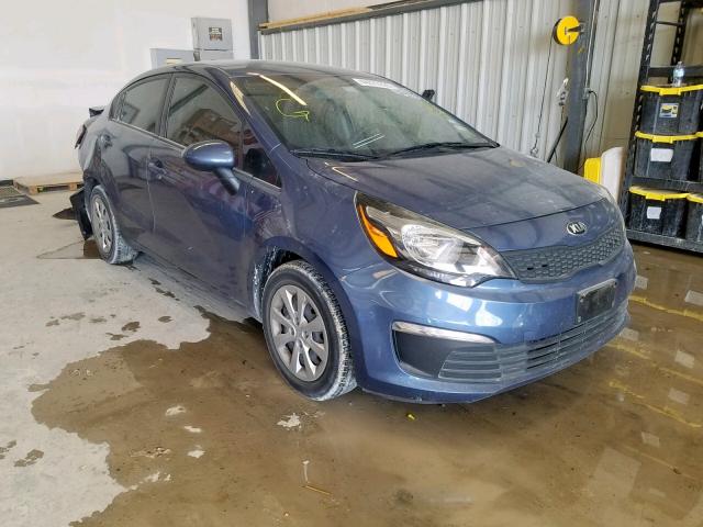 KNADM4A34G6680351 - 2016 KIA RIO LX BLUE photo 1