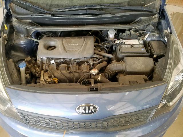 KNADM4A34G6680351 - 2016 KIA RIO LX BLUE photo 7