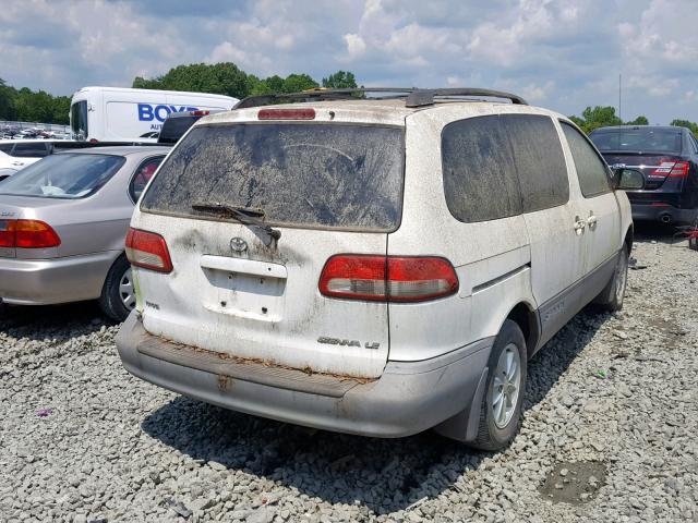 4T3ZF13C22U439085 - 2002 TOYOTA SIENNA LE WHITE photo 4