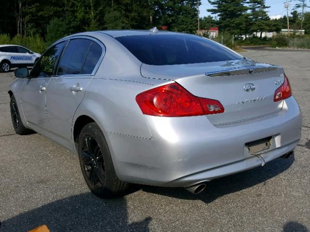 JN1DV6AR7BM653300 - 2011 INFINITI G25 SILVER photo 3