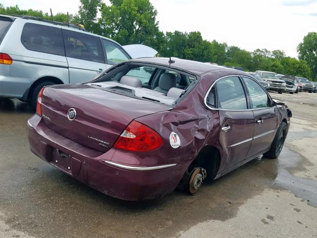 2G4WD582871245219 - 2007 BUICK LACROSSE C MAROON photo 4