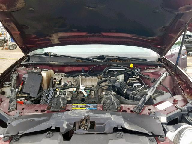 2G4WD582871245219 - 2007 BUICK LACROSSE C MAROON photo 7