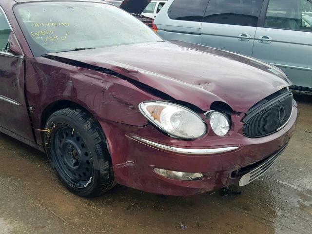 2G4WD582871245219 - 2007 BUICK LACROSSE C MAROON photo 9