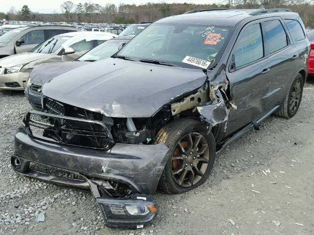 1C4RDHDG5HC606292 - 2017 DODGE DURANGO GT GRAY photo 2