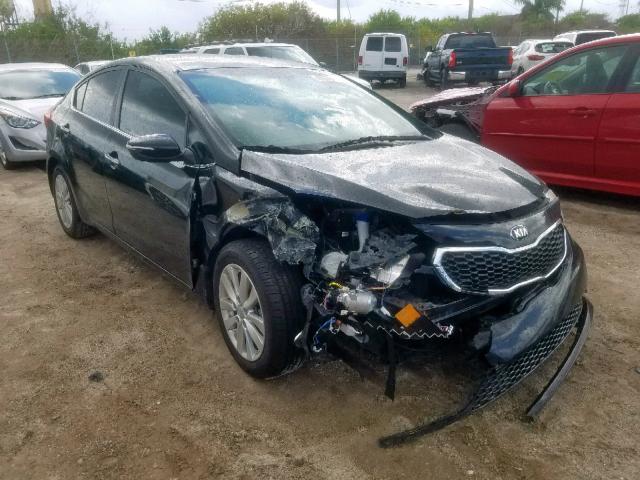 KNAFX4A82F5263293 - 2015 KIA FORTE EX BLACK photo 1